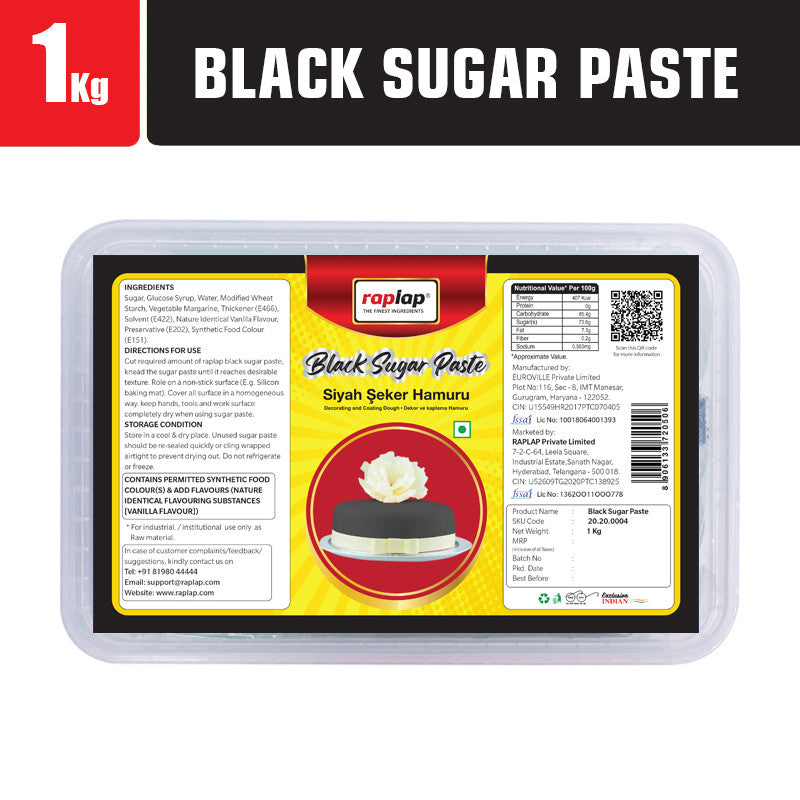Raplap Black Sugar Paste 1kg