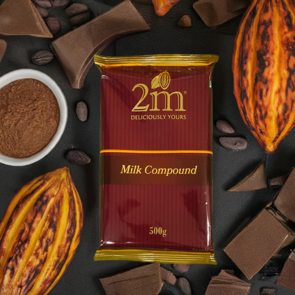 2M Cocoa Milk Compound Slab 500 grams