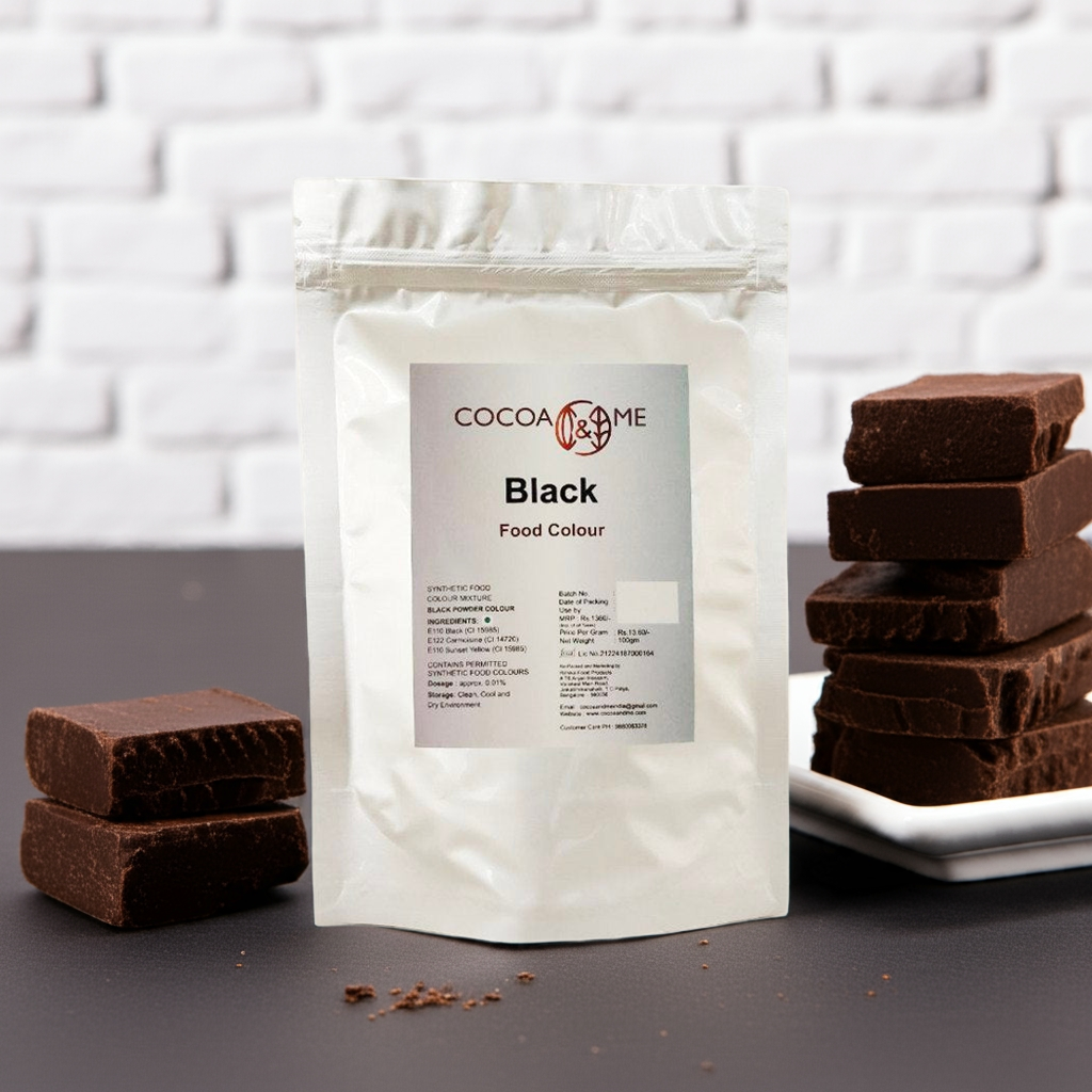 Cocoa&Me Chocolate & Cream Soluble Colour BLACK - 500 Gms Pouch