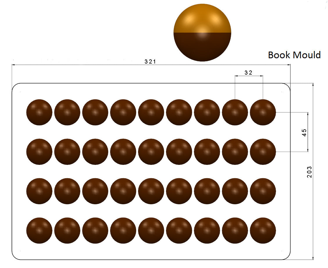 Chocolate Mould Truffle No.739/ 16.5g / 36 pcs