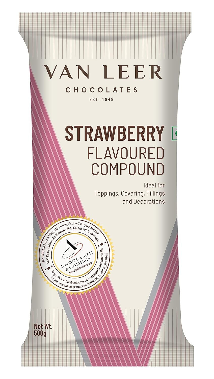 Van Leer Strawberry Compound Slab 500 grams