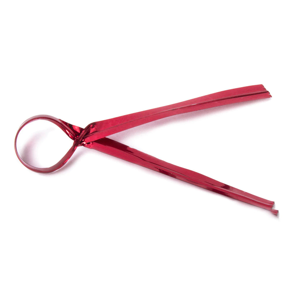 Twisters Ribbon Twist Ties for Chocolate Packing Red Colour (Pack of 3)