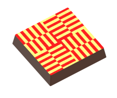 Magnetic Chocolate Mould Square No.1631  / 14 g / 16 pcs