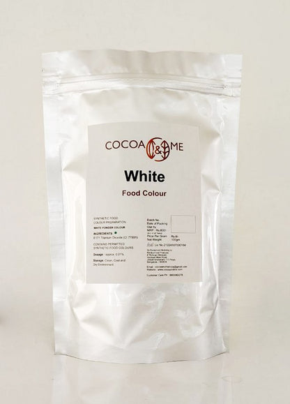 Cocoa&Me Food Colour WHITE 100gm Pouch for Chocolate / Cream / Butter Cream