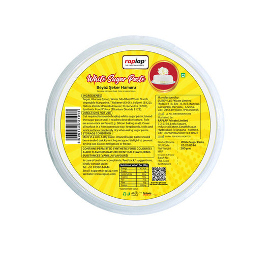Raplap White Sugar Paste 200gm