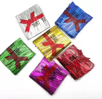 Twisters Ribbon Twist Ties for Chocolate Packing Assorted Colour