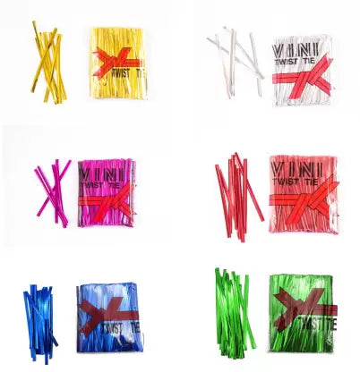 Twisters Ribbon Twist Ties for Chocolate Packing Assorted Colour