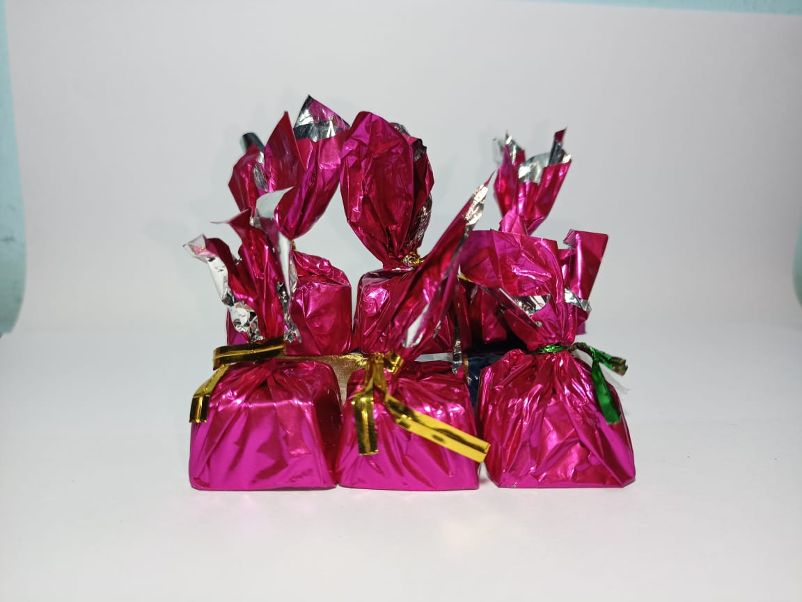 Chocolate Wrapper Dark Pink Colour 300pcs (Pack of 3)