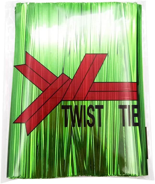 Twisters Ribbon Twist Ties for Chocolate Packing Green Colour