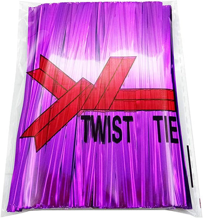 Twisters Ribbon Twist Ties for Chocolate Packing Purple Colour