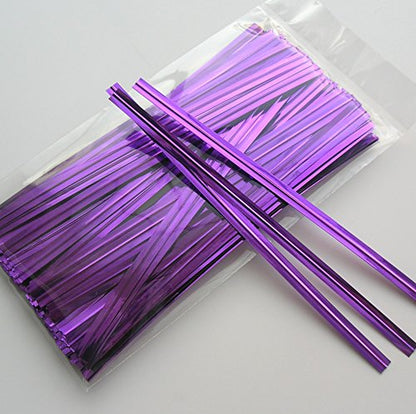 Twisters Ribbon Twist Ties for Chocolate Packing Purple Colour