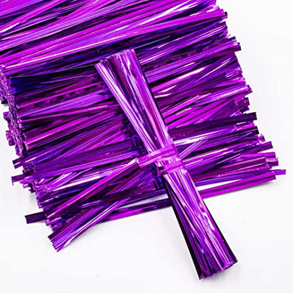 Twisters Ribbon Twist Ties for Chocolate Packing Purple Colour