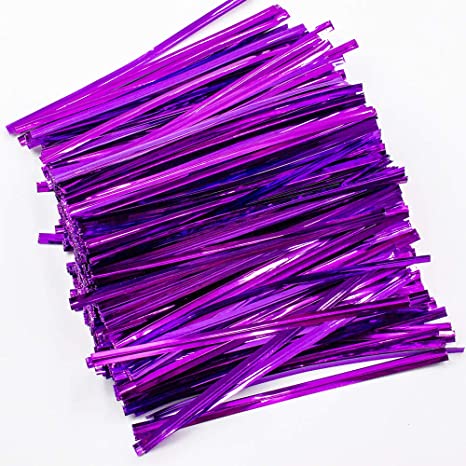 Twisters Ribbon Twist Ties for Chocolate Packing Purple Colour