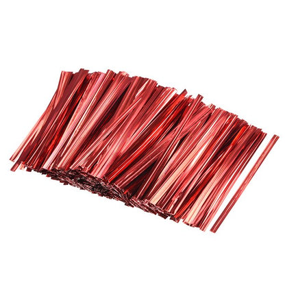 Twisters Ribbon Twist Ties for Chocolate Packing Red Colour