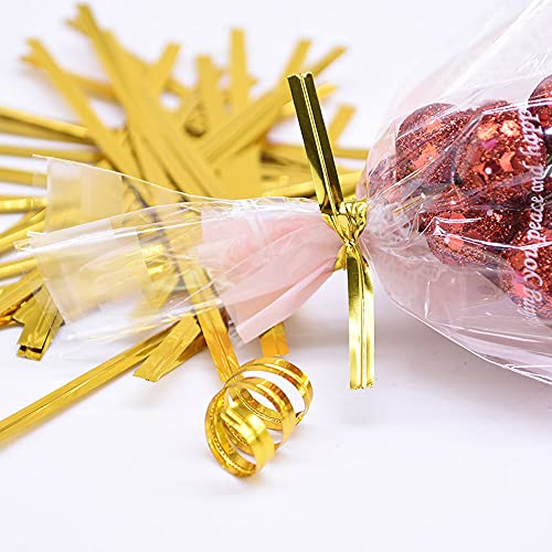 Twisters Ribbon Twist Ties for Chocolate Packing Gold Colour