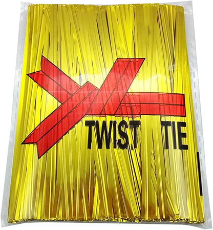 Twisters Ribbon Twist Ties for Chocolate Packing Gold Colour