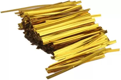 Twisters Ribbon Twist Ties for Chocolate Packing Gold Colour